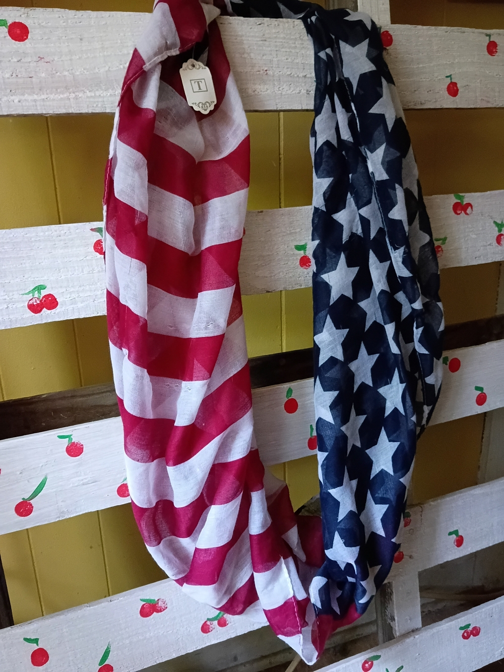 Patriotic Infinity Scarf - Red, White & Blue - Picture 4 of 4